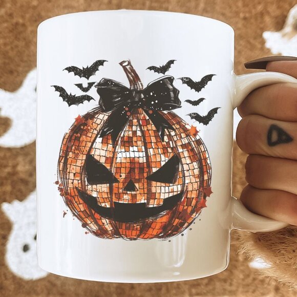 Other - DISCO JACK-O-LANTERN CERAMIC MUG 15 oz